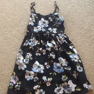 Black floral sundress